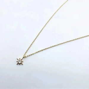 GOLD Petit Star Necklace for woman | Dainty Cross Necklace | CZ Pendant Cross…